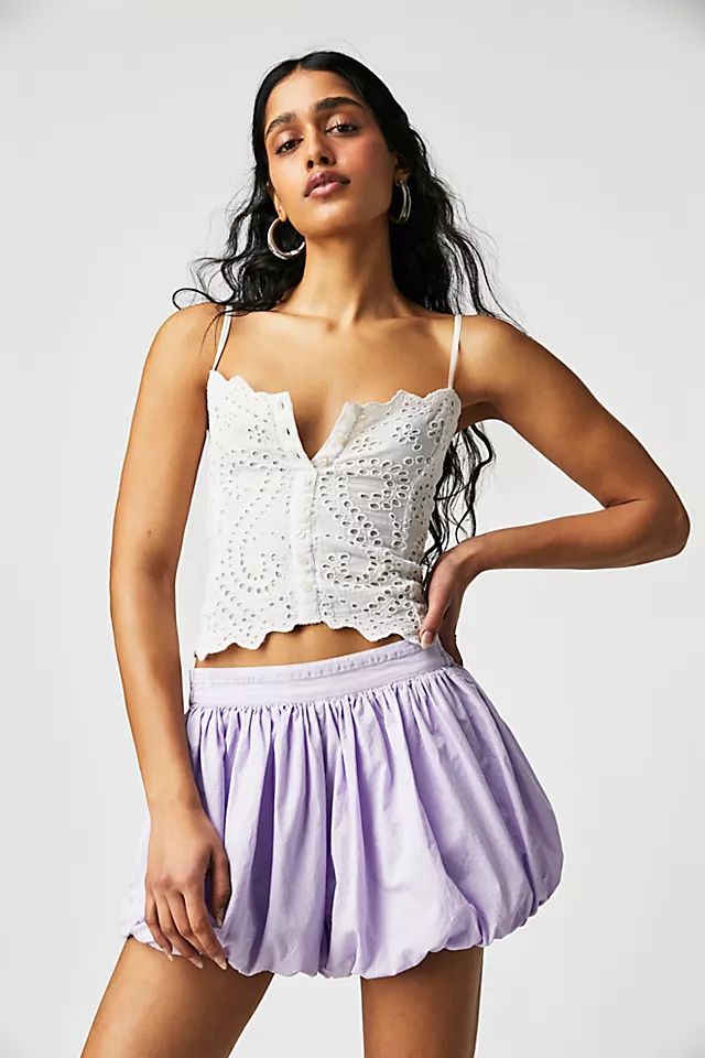 Caught Up Bubble Short Lavender