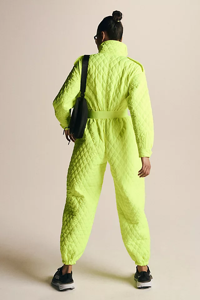 Quilted Turtleneck Jumpsuit Highlighter