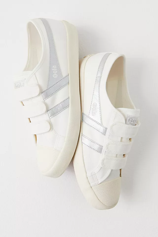 Gola Coastra 3-Strap Sneakers Off White / Silver