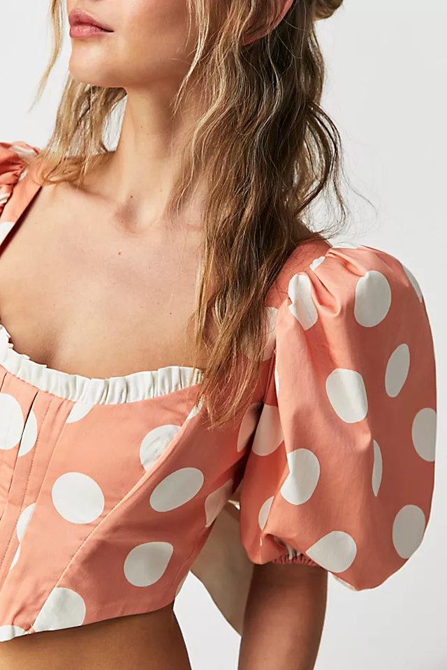 For Love & Lemons Yasmin Blouse Orange