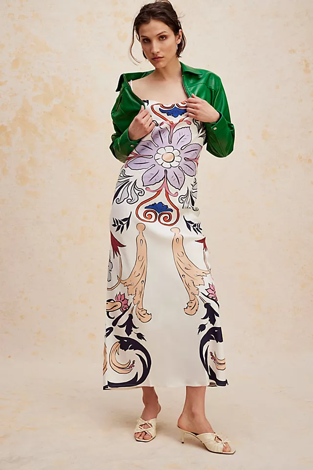 Carolina K Slip Dress Scrolls Multi Gard