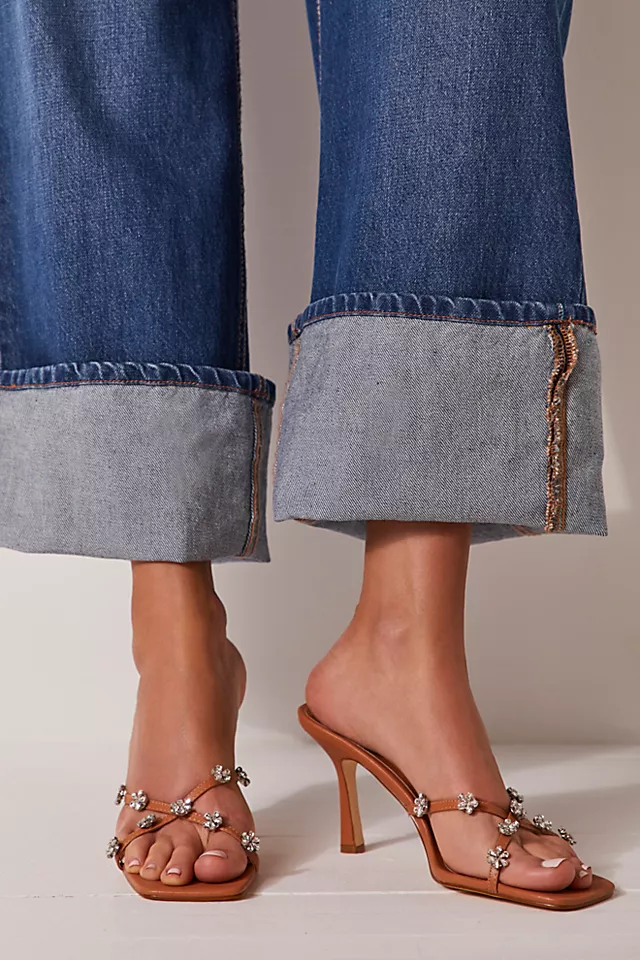 Flowerbomb Embellished Heels Latte