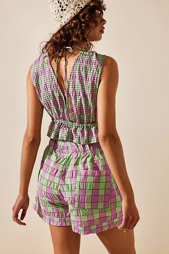 Linus Plaid Set Lime Combo