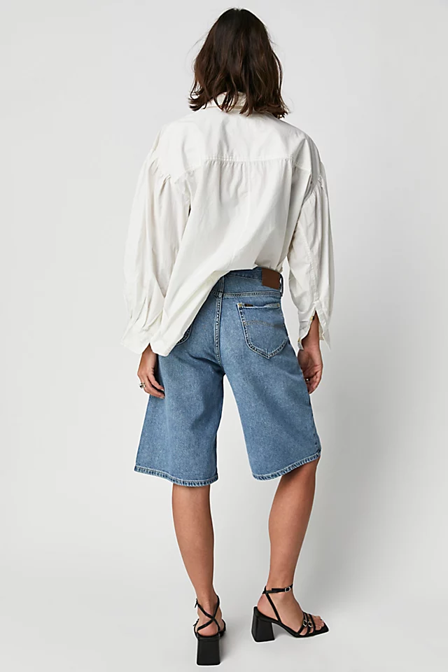 Lee Mid-Rise Mid-Drop Bermuda Shorts Toned Down DX