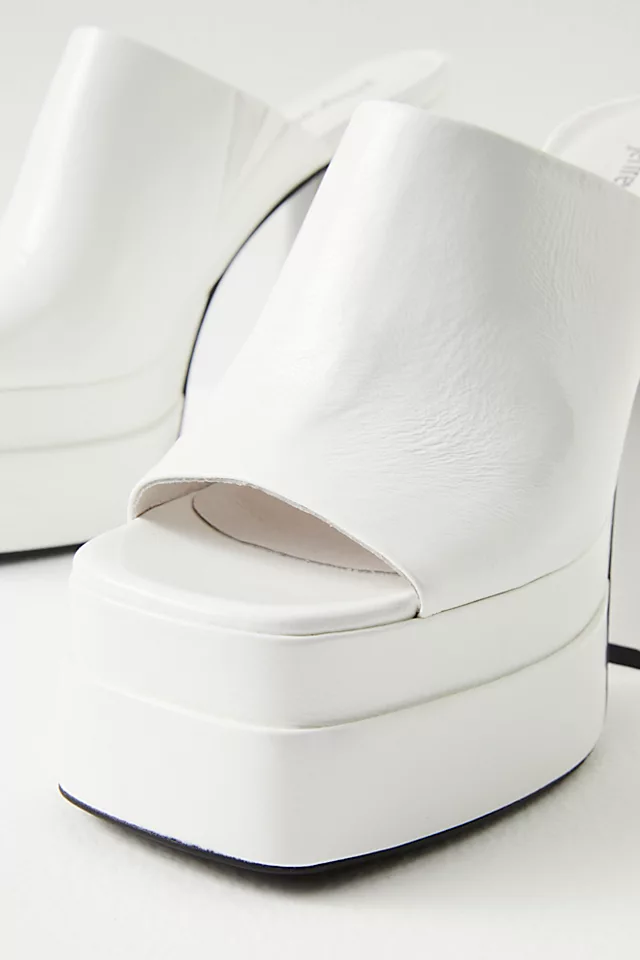 Peace Out Platform Heels Ivory