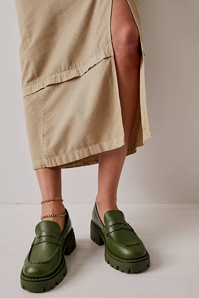 Lyra Lug Sole Loafers Serpent