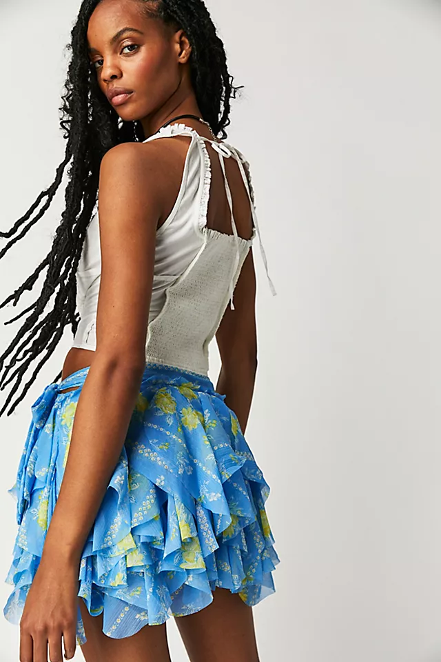 Bali Made You Look Mini Skirt Cornflower Combo