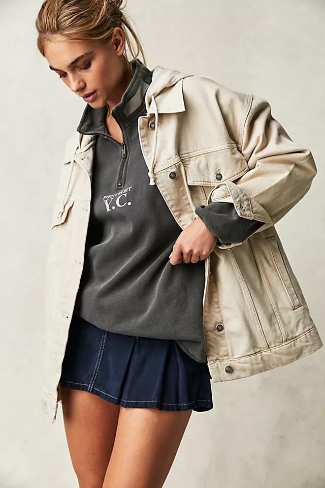 Flawless Hooded Denim Jacket Conch