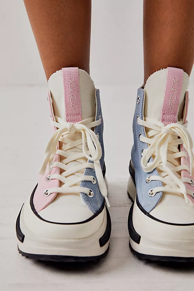 Run Star Legacy CX Denim Hi Top Sneakers Ocean Retreat / Sunrise Pink