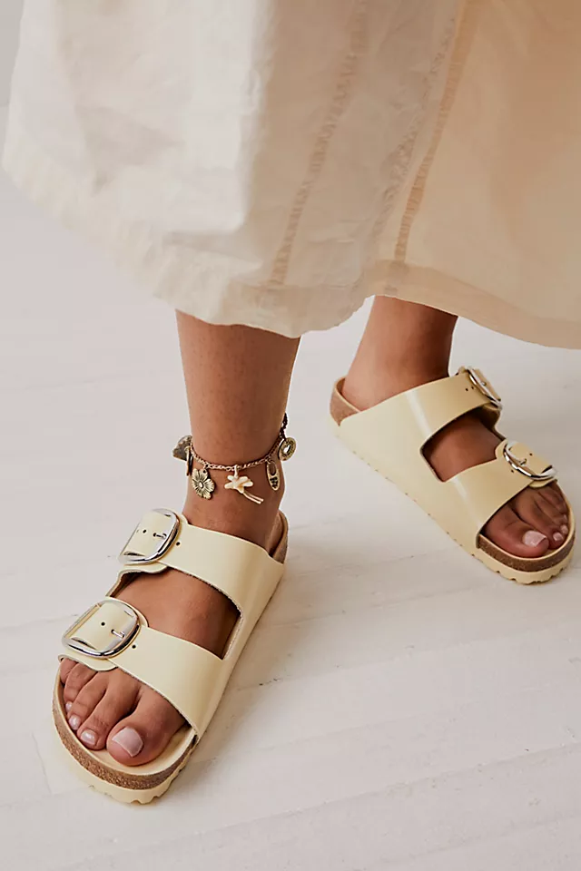Arizona Big Buckle High Shine Birkenstock Sandals Butter
