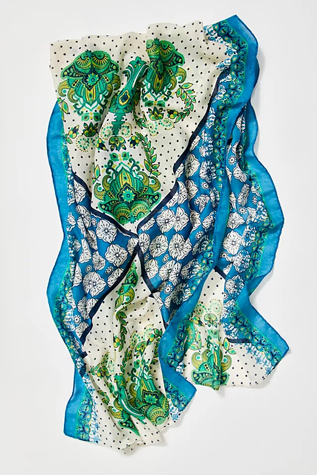 Playa Mixed Print Sarong Ocean Combo