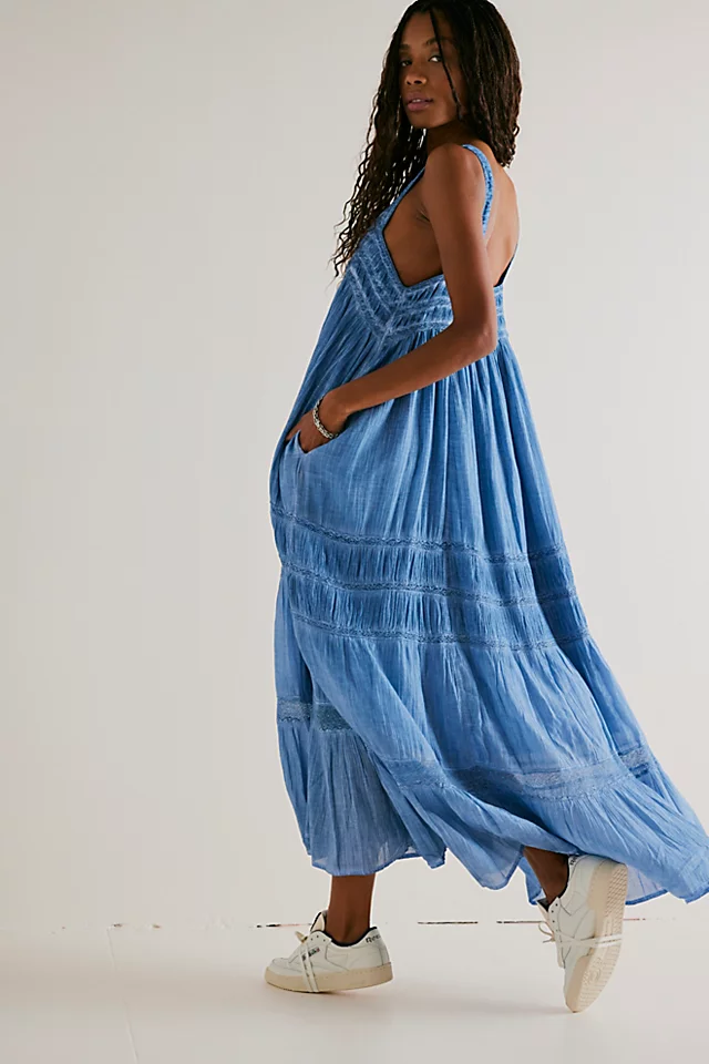 Onto The Next Slip Dress Copenhagen Blue