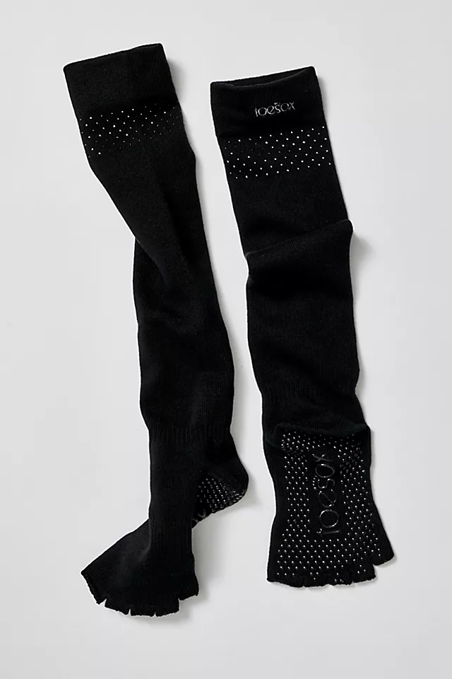 Toesox Knee High Socks Black