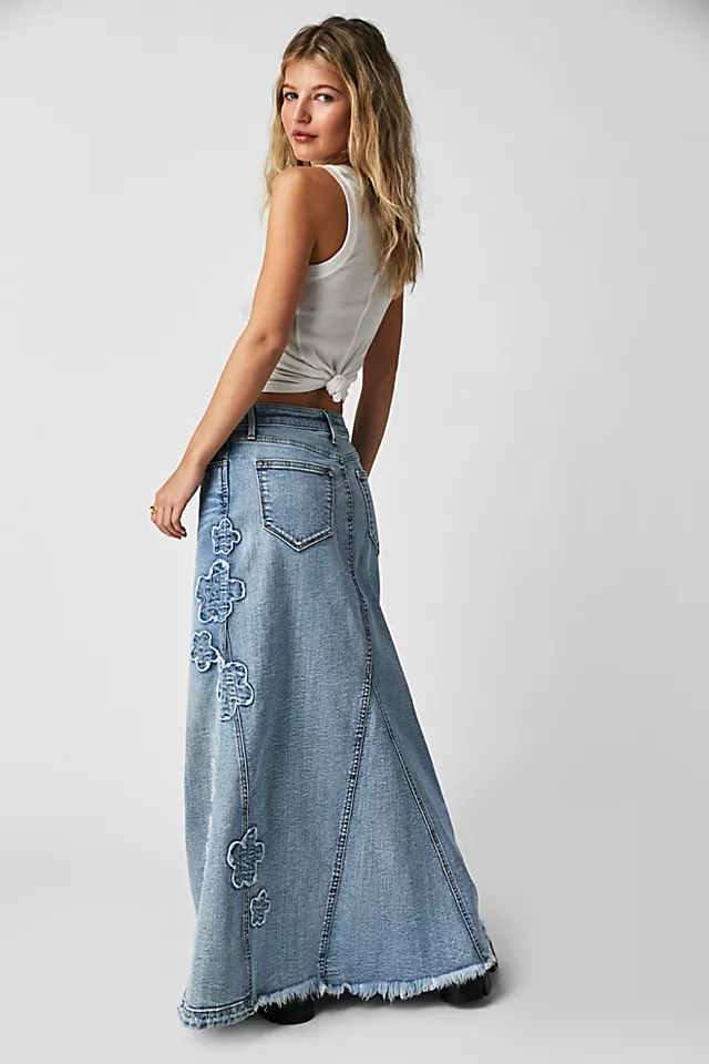 Driftwood Blue Jean Baby Maxi Skirt Blue Jean