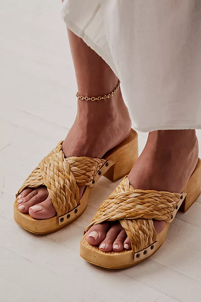 Warm Waters Clogs Natural Raffia