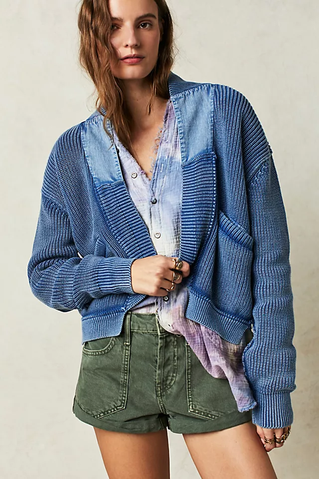 Worn Thru Surplus Cardi Sparkling Indigo