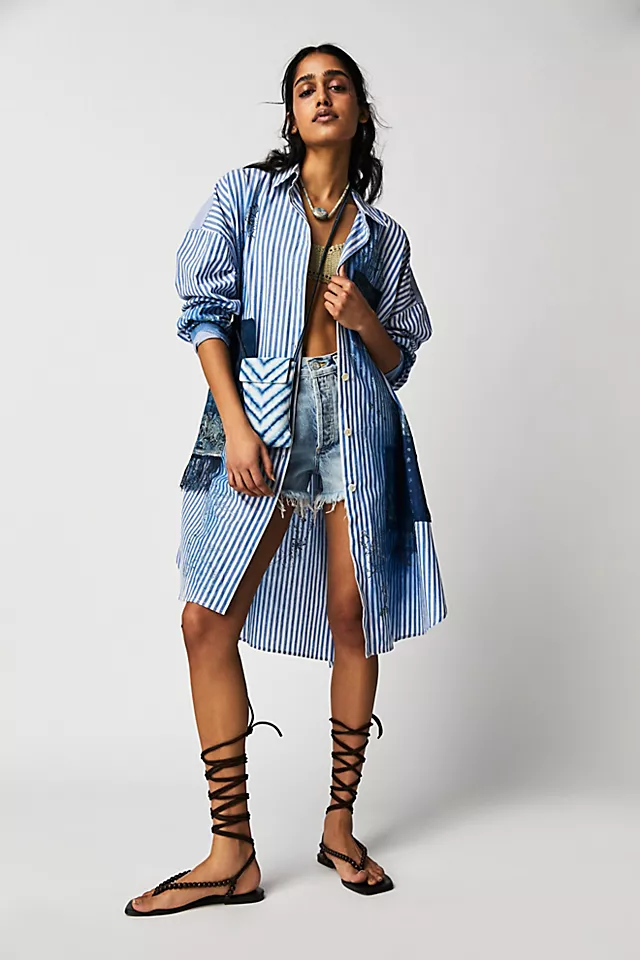 Huntress Stripe Shirt Blue Stripe