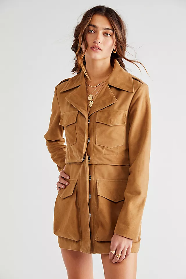 Dancassab Carlotta Jacket Set Caramel Suede