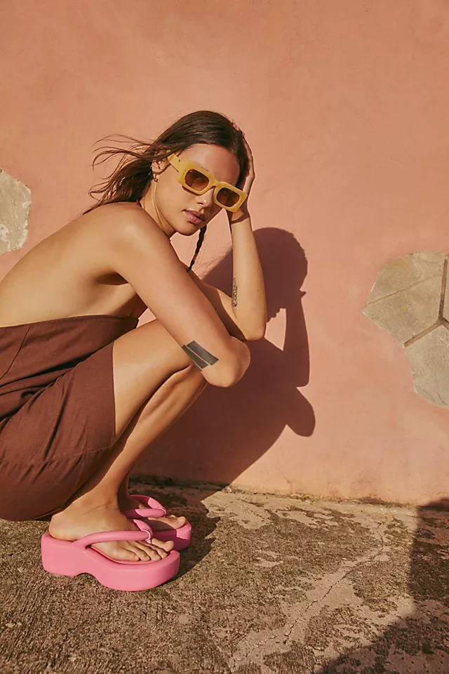 MELISSA Got A Text Thong Sandals Pink