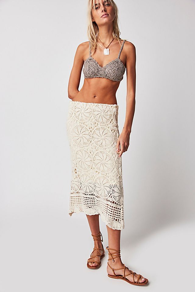 Jen's Pirate Booty Island Midi Skirt Natural