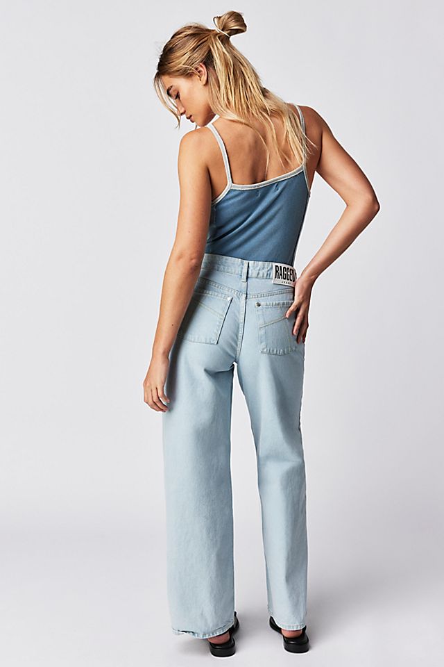 The Ragged Priest Low-Rise Baggy Jeans Stone Wash