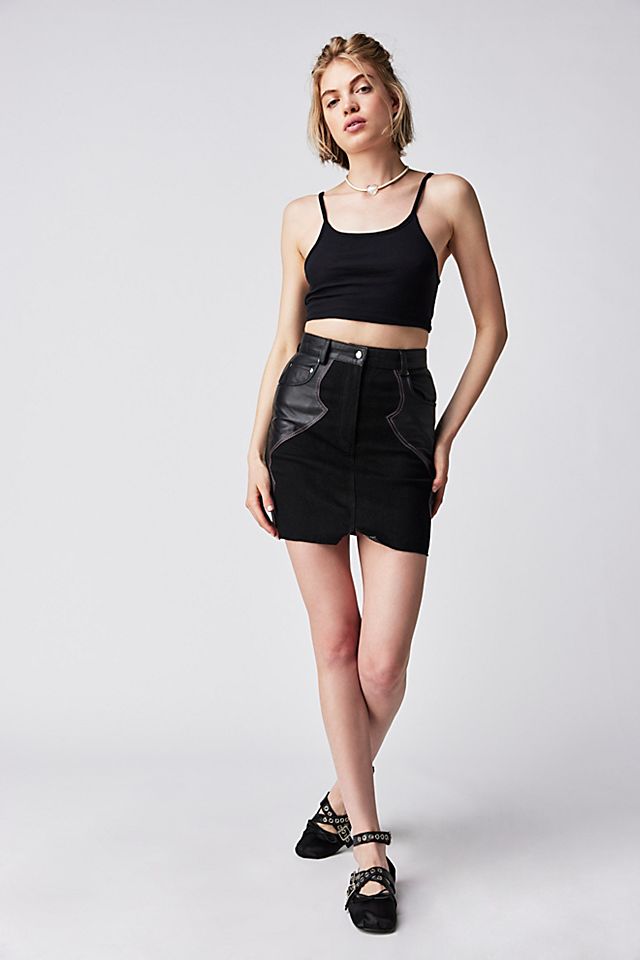 Understated Leather Lil Mama Skirt Black