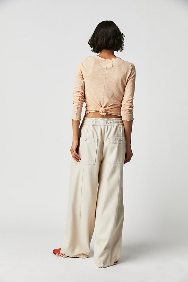 Bright-Eyed Low-Slung Pull-On Jeans Silver Spring