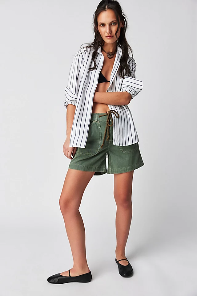 Second Chances Pull-On Shorts Army