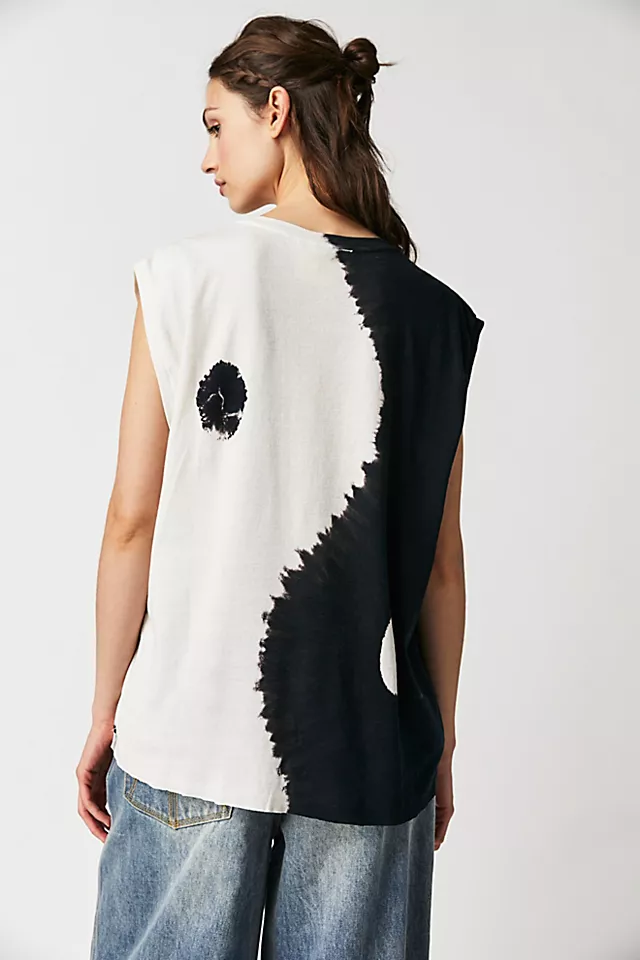 OneTeaspoon Love Affair Oversized Tank Black / White