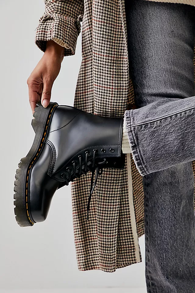 1460 Bex Squared Lace Up Boots Black