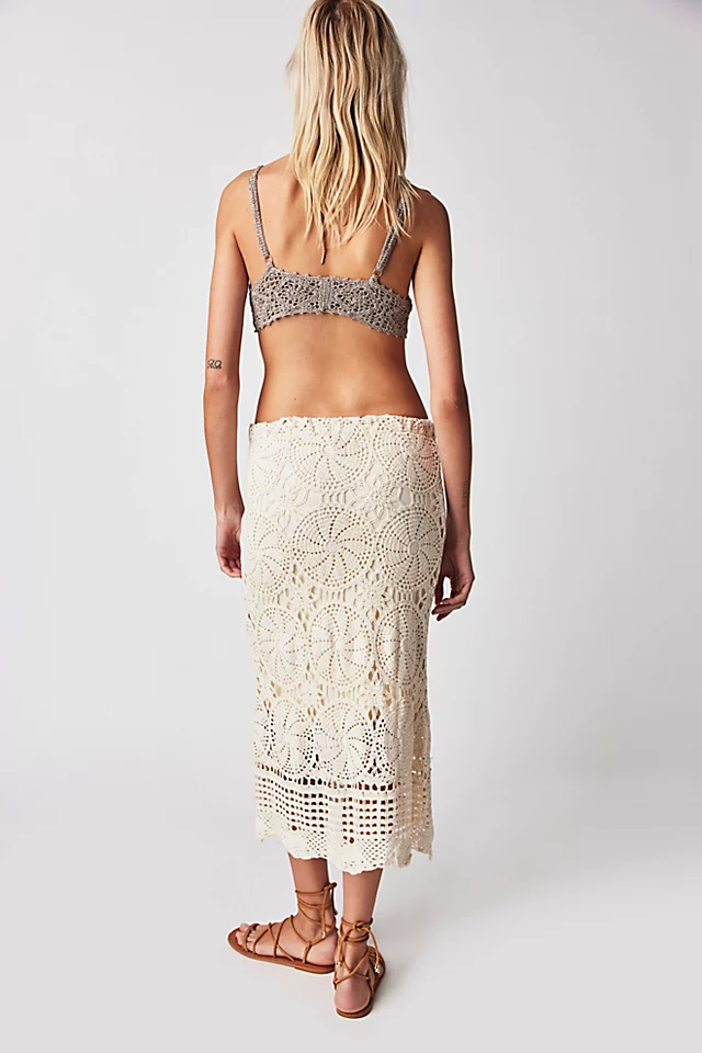 Jen's Pirate Booty Island Midi Skirt Natural