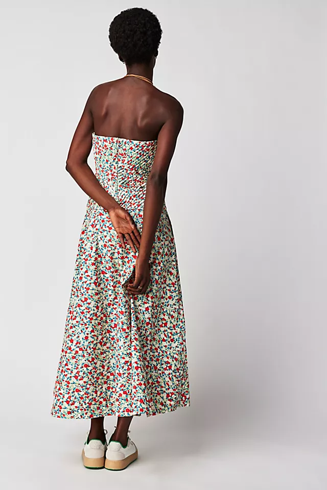 Shona Joy Ulani Pleated Midi Dress Vanilla