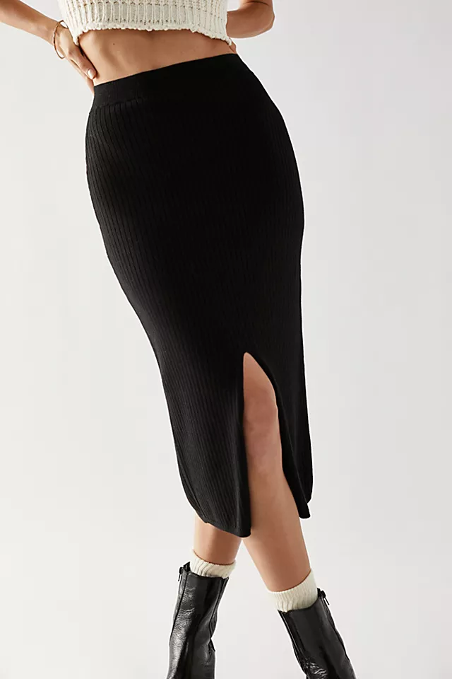 Skyline Midi Skirt Black