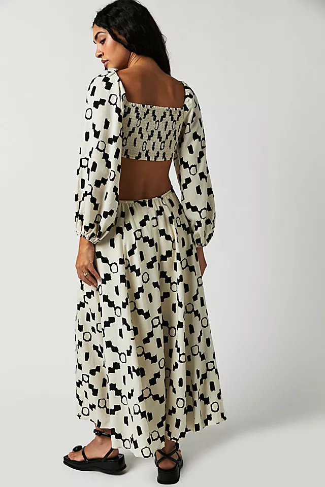 ASTR Yaretzi Dress Cream Geo