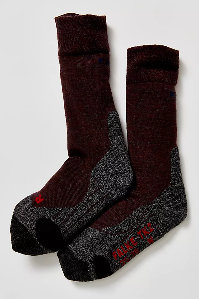 Ski Snowflake Socks Bordeaux