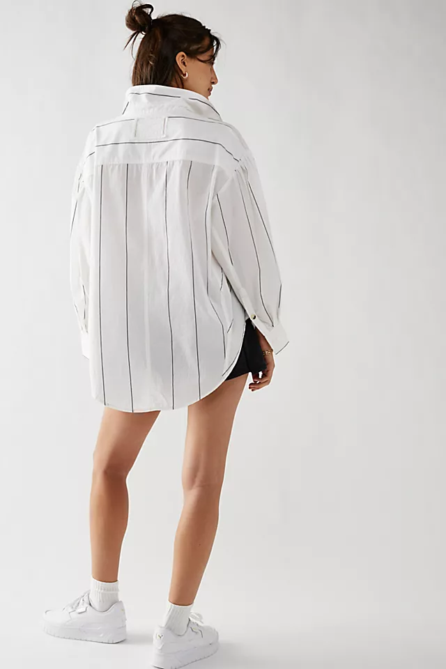 Happy Hour Stripe Top White Combo