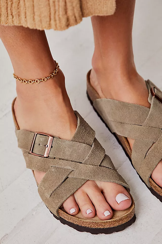 Lugano Birkenstock Sandals Taupe