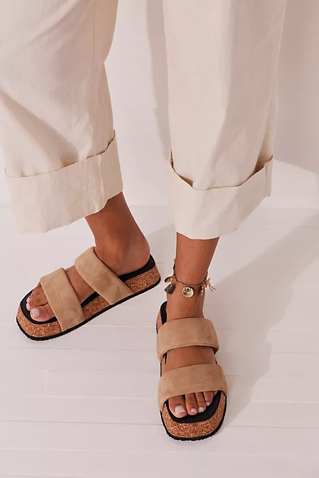 Fairmount Flared Footbed Sandals Taupe