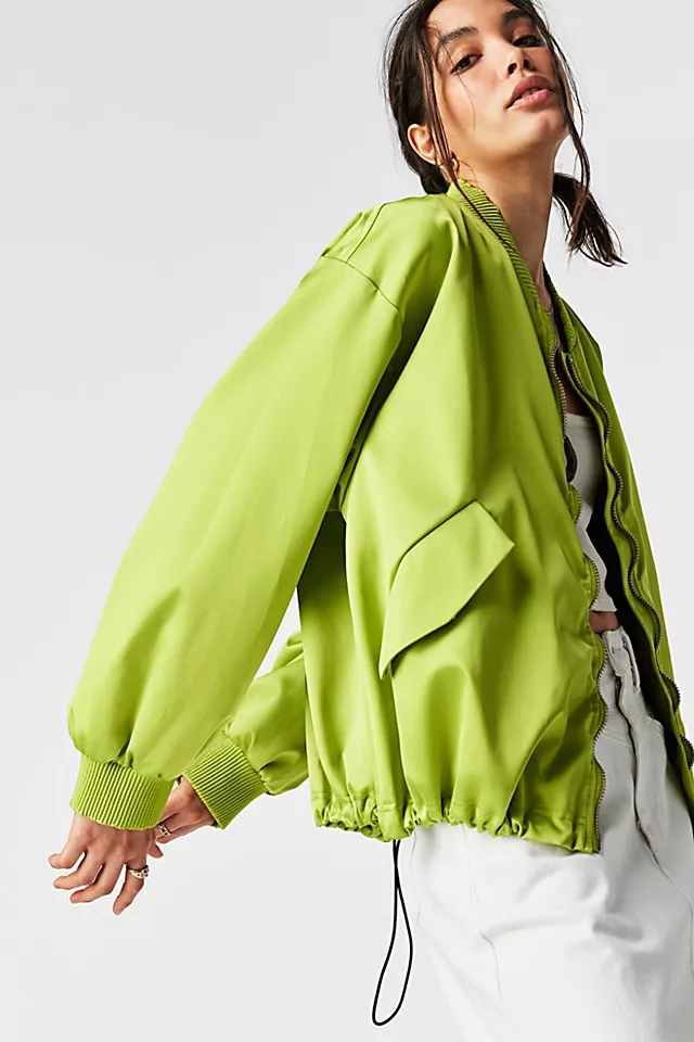 Echo Bomber Jacket Lime