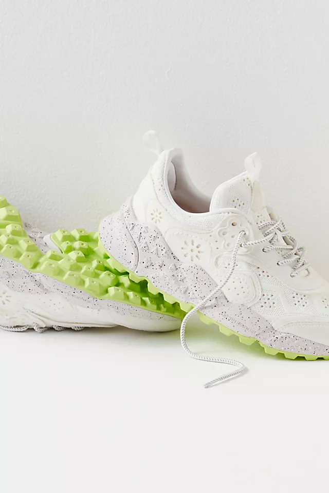 Kelsey Speckled Sneakers White Fluo