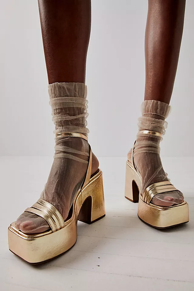 Samara Heels Gold Metallic
