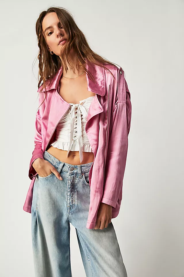 Moto Biker Jacket Sherbet
