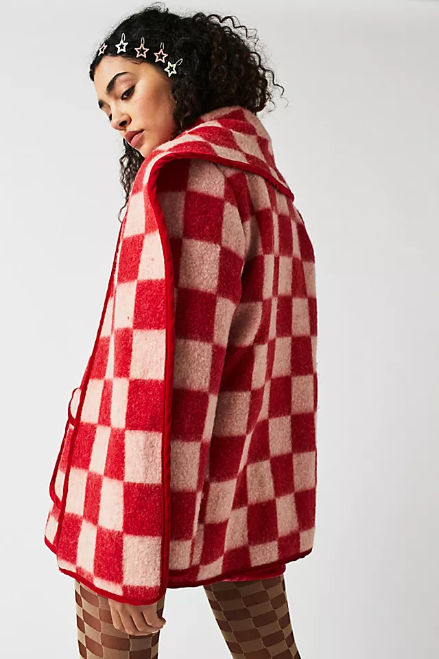 Scarf Jacket Vintage Plaid