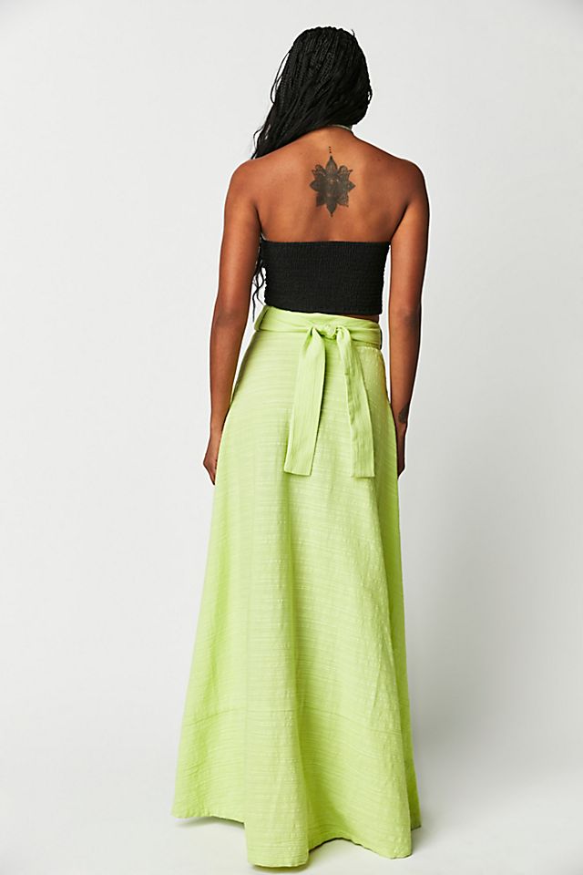 BOTEH Dobby Full Wrap Skirt Ibiza Green