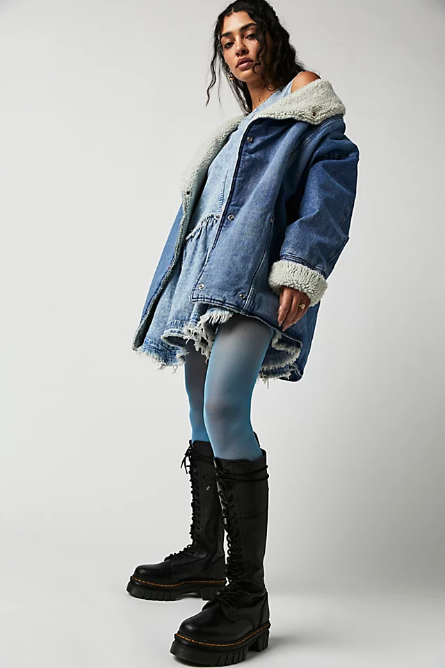 Stella Sheer Tights Turquoise