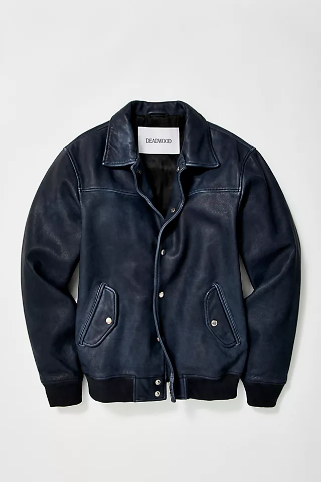 Coach Overdye Leather Jacket Midnight