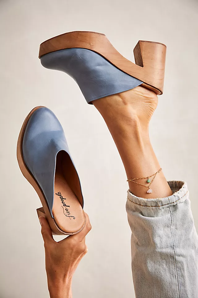 Suki Platform Clogs Denim