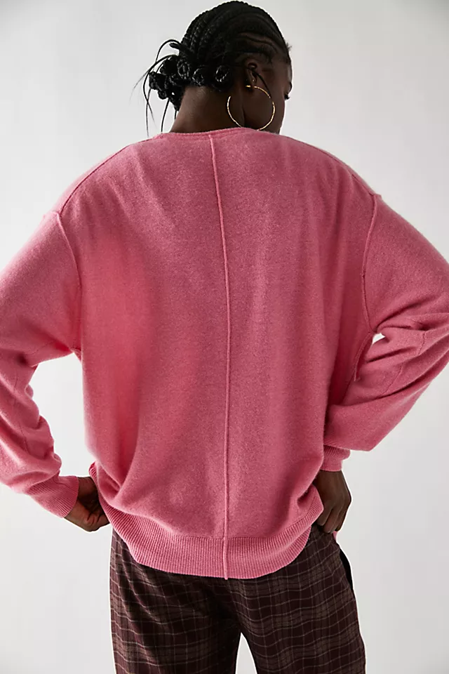 School Boy Cashmere Cardi Bubblegum