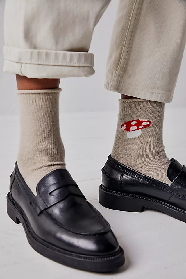 Red Cap Cashmere Crew Socks Scarlett