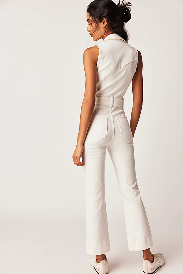 Jacksonville Cropped Jumpsuit White